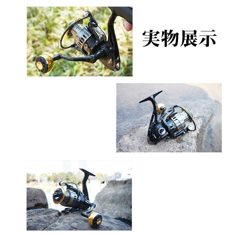 新型 スピニングリール 軽量 淡水釣り 海釣りギア比5.2:1 最大ドラグ力