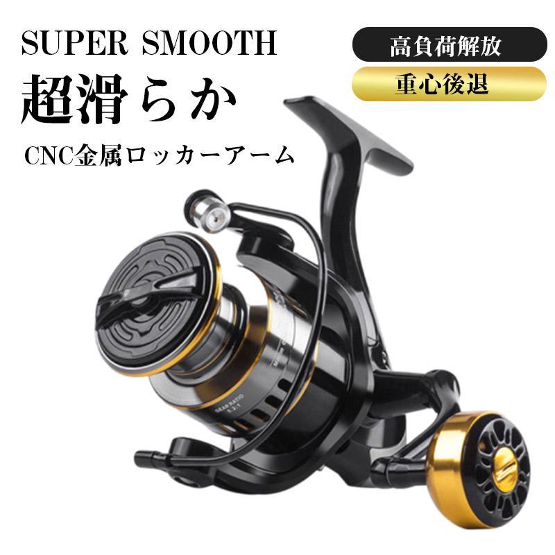 新型 スピニングリール 軽量 淡水釣り 海釣りギア比5.2:1 最大ドラグ力