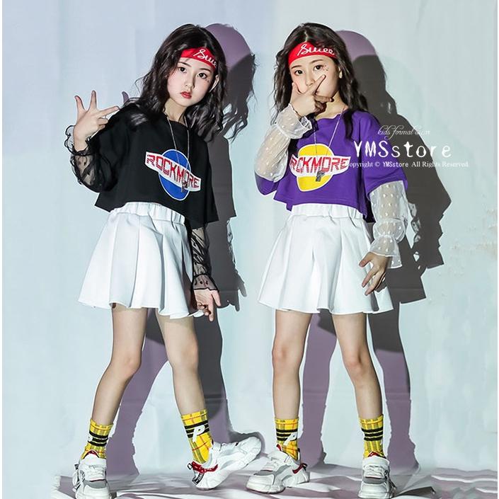 チアガール 衣装 キッズ ダンス 衣装 トップス スカート トップス キッズダンス衣装 セットアップ ダンス衣装 ガールズ メッシュ D Dance35 Ymsstore 通販 Yahoo ショッピング