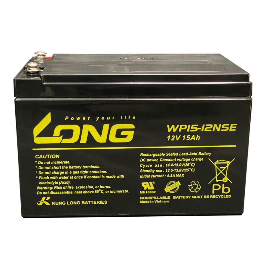 PotensiATOMSEバッテリー（値引き交渉可能） 12V 15Ah シールドバッテリー WP15-12NSE 耐久性1.5倍 完全密封型鉛