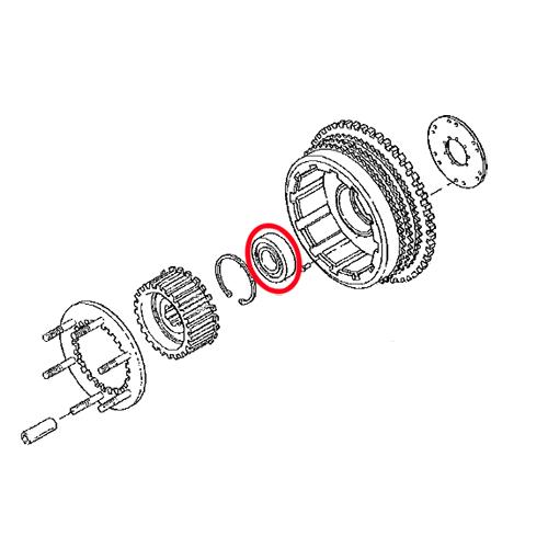 【はる】 1971-1983 XL 1000cc アイアン クラッチ ハブ ベアリング 37722-71