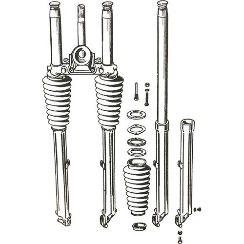 日本製・高品質39Φフォークブーツ　オールドスピードファクトリー OSF Amazon | GZYF ハーレーに互換 スポーツスター用 フォークカバー