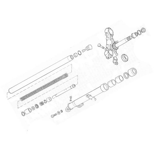 33.4mm フロント フォーク インナー ダンパー チューブ キット 後期 XL