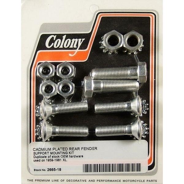リア フェンダー サポート マウント ストラット カドミウム ボルト ナット セット Rear Fender Strut Bolt Kit