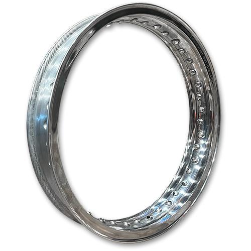 超軽量 アルミ ポリッシュ H リム ホイール 2.50x18インチ 40穴 SWC