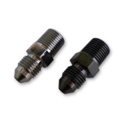 クローム ブレーキ ホース アダプター フィッティング 1/8NPT-#3 オス