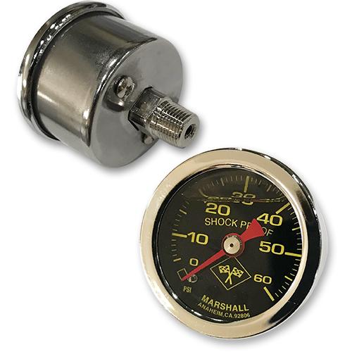MARSHALL ハーレー向け 60PSI 表示 オイルプレッシャー ゲージ 油圧計