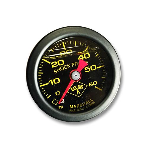 MARSHALL ハーレー向け 60PSI 表示 オイルプレッシャー ゲージ 油圧計