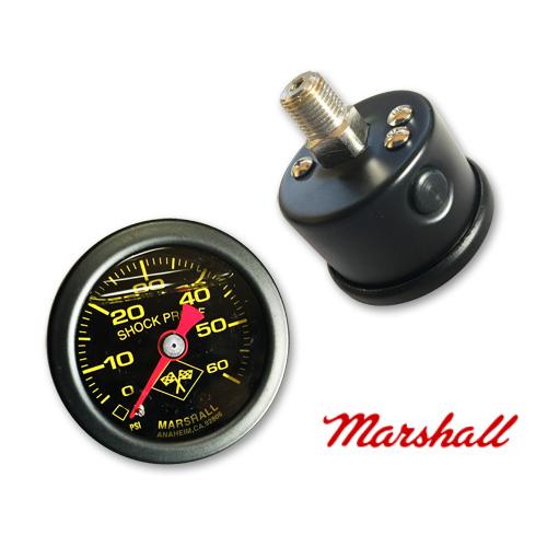MARSHALL ハーレー向け 60PSI 表示 オイルプレッシャー ゲージ 油圧計