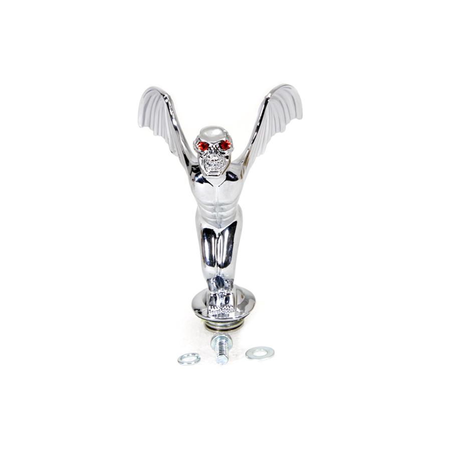 飾り 髑髏 骨 ドクロ スケルトン フライング フェンダー オーナメント 高さ7インチ Flying Skull Fender