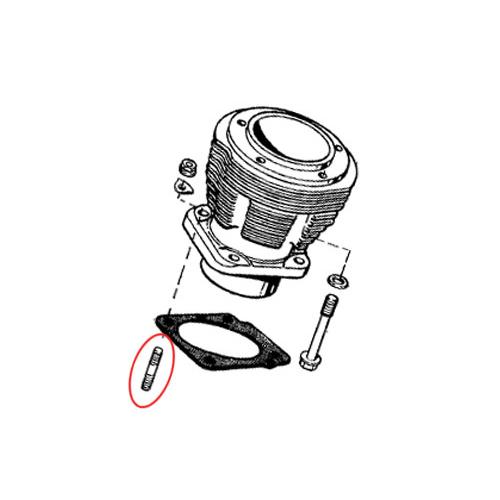 1978-1984 Big Twin ビッグツイン シリンダーベース スタッド エンジン 1基分 8本セット 16837-78 ハーレー_1