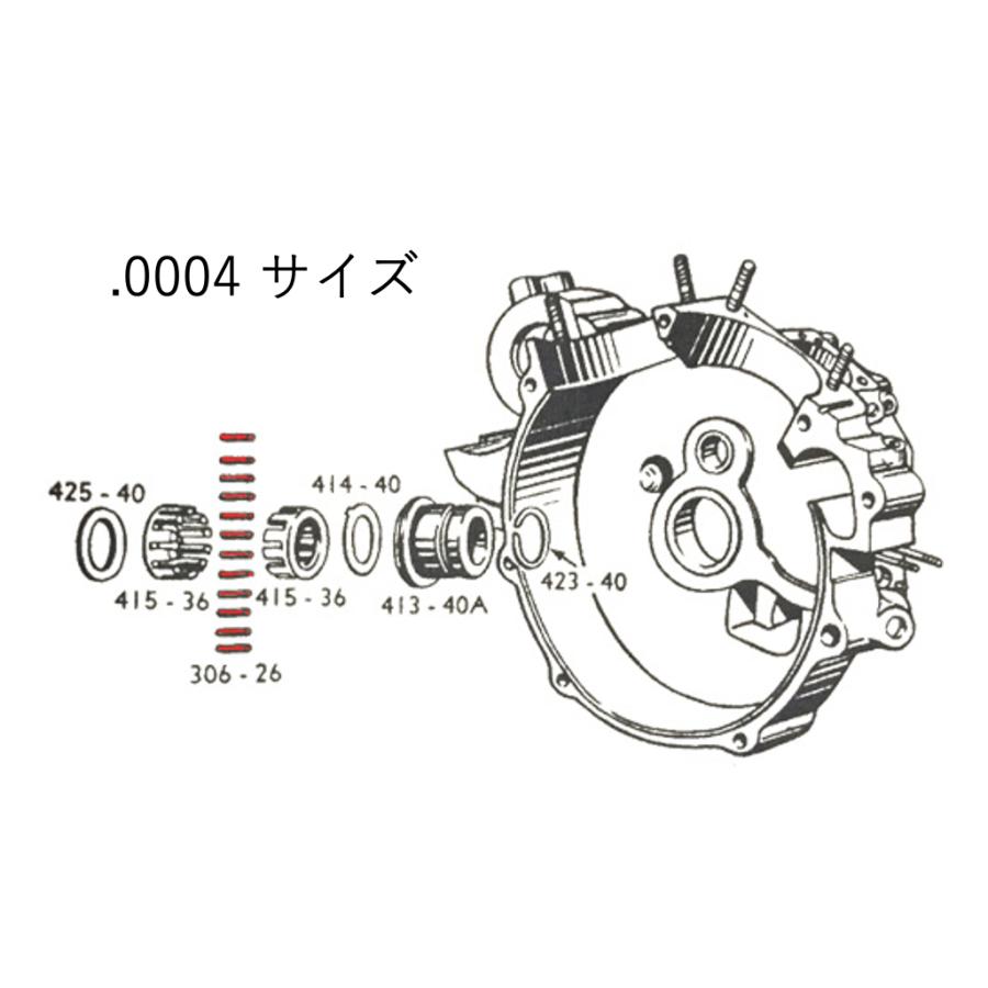 1937-1954 ピニオン ライトケース ローラー ベアリング .0004 12個 OHV