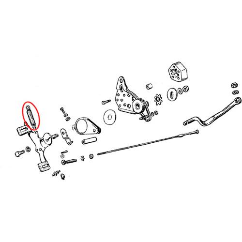 フットクラッチ ロッカー クラッチ スプリング バネ クローム 1個