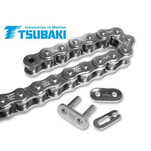 TSUBAKI ニッケルメッキ 530-120リンク ドライブ チェーン ノンシール