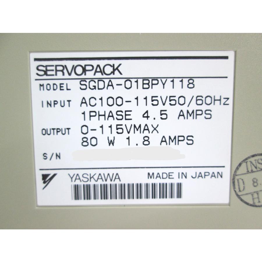 安川電機　サーボパック　SGDA-01BPY118 |  | 03