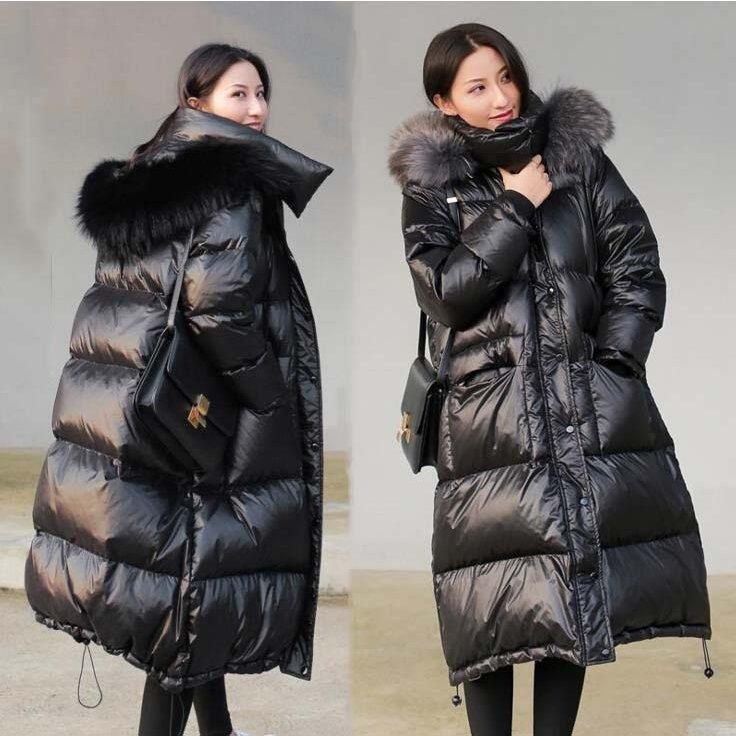 ストアスペシャルセール ダウンコート レディース コート Aライン フード付き フェイクファー 大きいサイズ 暖かい ロングコート ダウンジャケット ブラック レディースアウター 超高品質の販売 Gangwal Me