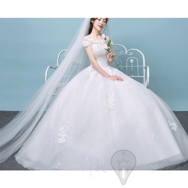 最適な価格 ウエディングドレス 結婚式 半袖 二次会 ウェディングドレス レース 安い プリンセス エンパイア 花嫁 ドレス 白 披露宴 ロング 大きいサイズ シンプルドレス インポート正規品 Superavila Com