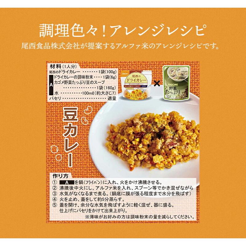 尾西食品 アルファ米 ドライカレー 単品 1袋 | 長期保存 賞味期限5年