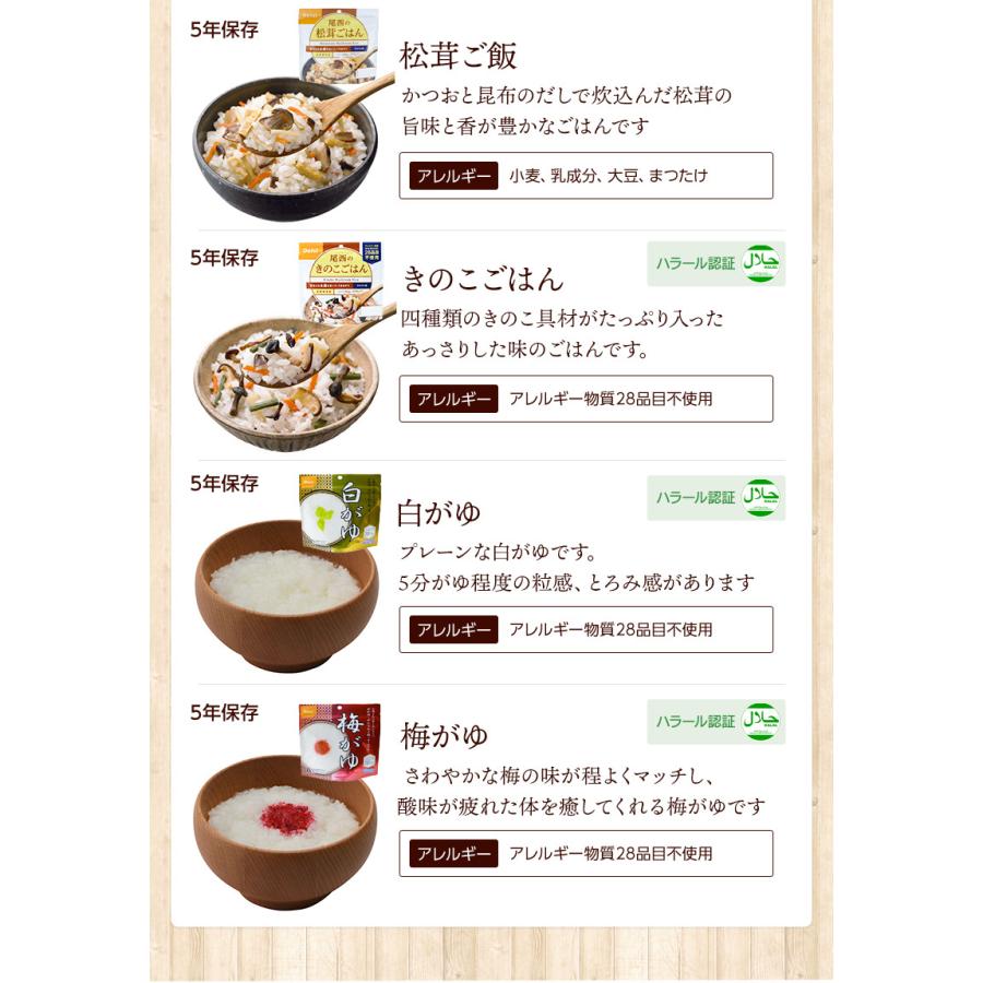 アルファ米 12種類 12食 3日分以上 尾西食品 非常食セット | 白飯 五目