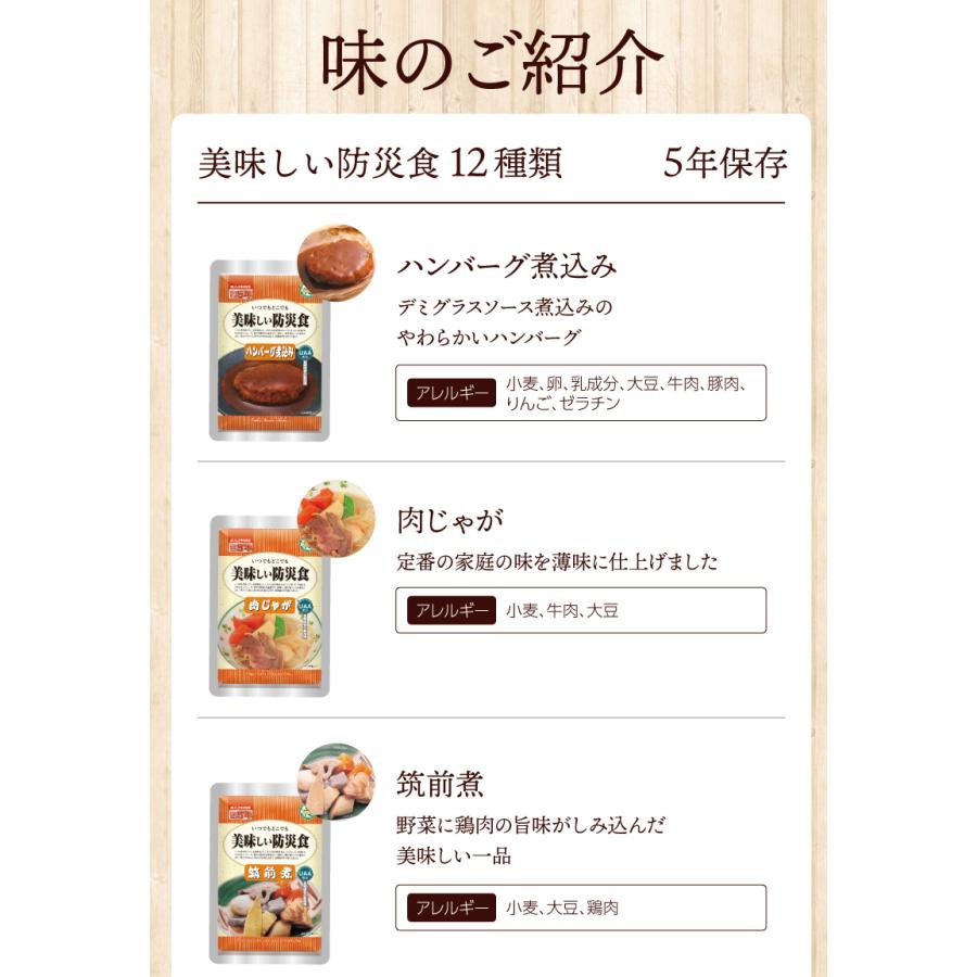 美味しい防災食 人気12種12袋 3日分以上 アルファフーズ 非常食セット