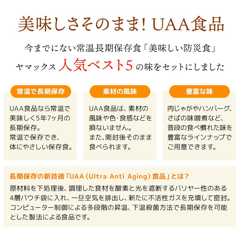 美味しい防災食 人気ベスト5　25食 7日分以上 アルファフーズ 非常食セット | ハンバーグ煮込み 豚汁 筑前煮 肉じゃが さば味噌煮 各5食 |  | 01