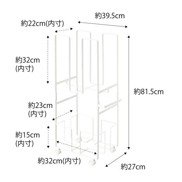 tower 組立式 ダンボール&新聞ストッカー　タワー　ホワイト｜ynajimihouse｜15