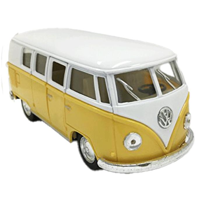 KinSMART KiNSMART 1/32 1962ワーゲンバス プルバックミニカー (白x黄 