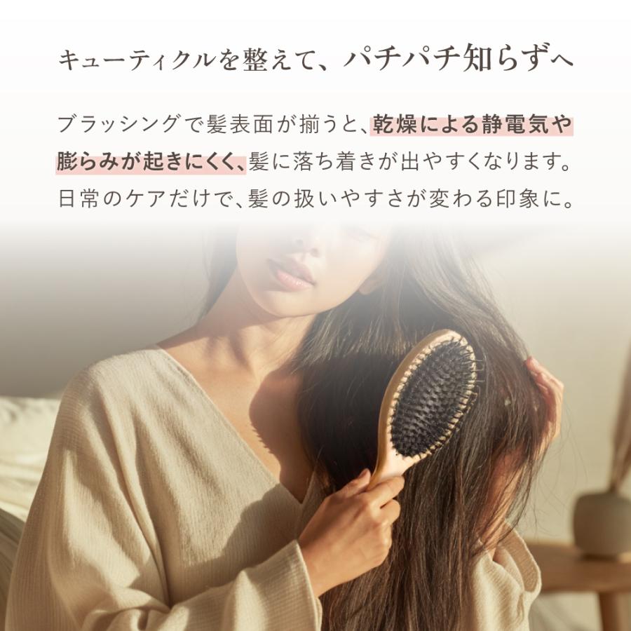 くし ヘアブラシ 豚毛 櫛 ブラシ ヘアーブラシ パドルブラシ 高級