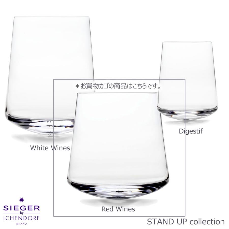 イッケンドルフ ミラノ 赤ワイン グラス ２個セット シーガーデザイン STAND UP / SIEGER by ICHENDORF Red Wine Glass ガラス おしゃれ タンブラー ギフトの画像
