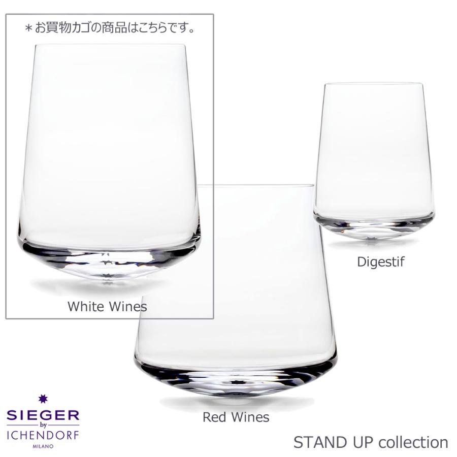 イッケンドルフ ミラノ 白ワイン グラス ２個セット シーガーデザイン STAND UP / SIEGER by ICHENDORF White Wine Glass  ICHENDORF MILANOの画像