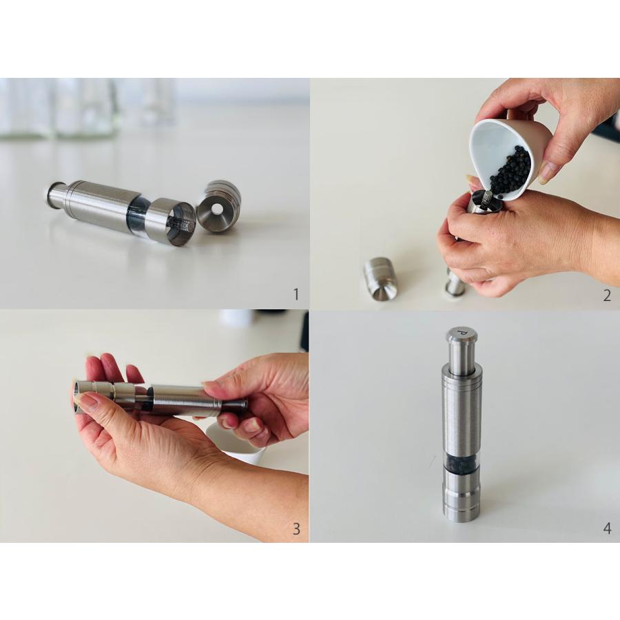 ソルト&ペッパーミル ワンハンドクールグラインダー アクリルスタンド付 選べる2タイプ YO-KO One hand Cool Grinder 手動 |  | 12