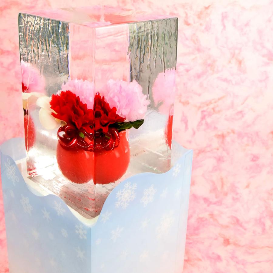 氷華 / 氷中花 「カーネーション」氷に閉じ込めた儚い美しさ。透明度の 