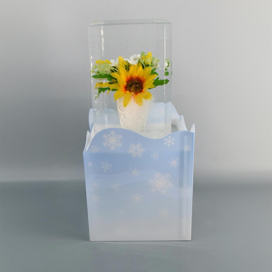 氷華 / 氷中花 「ひまわり」sun flower 氷に閉じ込めた儚い美しさ。透明度の高い氷に美しい造花を閉じ込めた氷のアート。花氷 創作氷とも呼ばれます_10