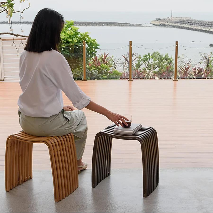 gudeelife COLIN スツールバンブー 天然木製 竹 椅子 : YO-KO Yahoo