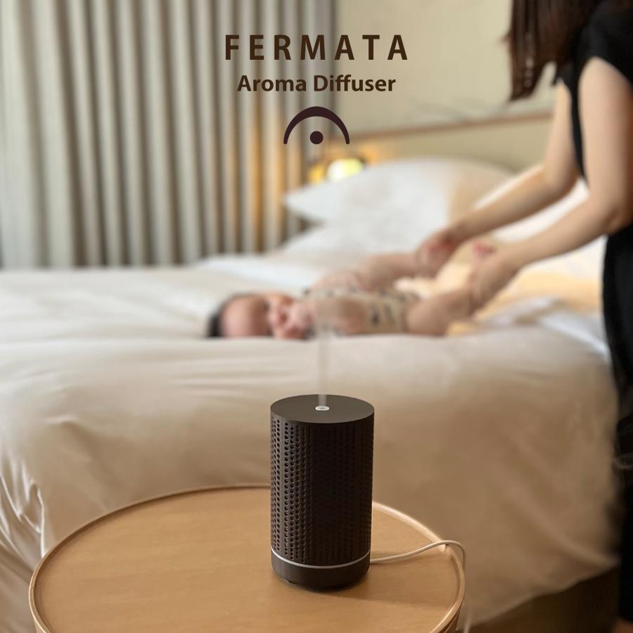 フェルマータ ウッド調 アロマディフューザー FERMATA Wood grain 超音波加湿器 卓上 ミスト 清潔 ポータブル コンパクト AC コンセント 6畳 おしゃれ | 