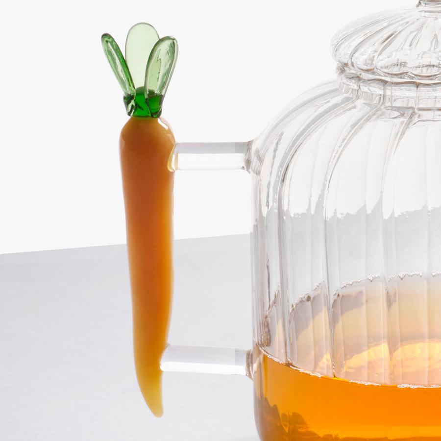 イッケンドルフ ミラノ 白ウサギとニンジン ティーポット teapot optic
