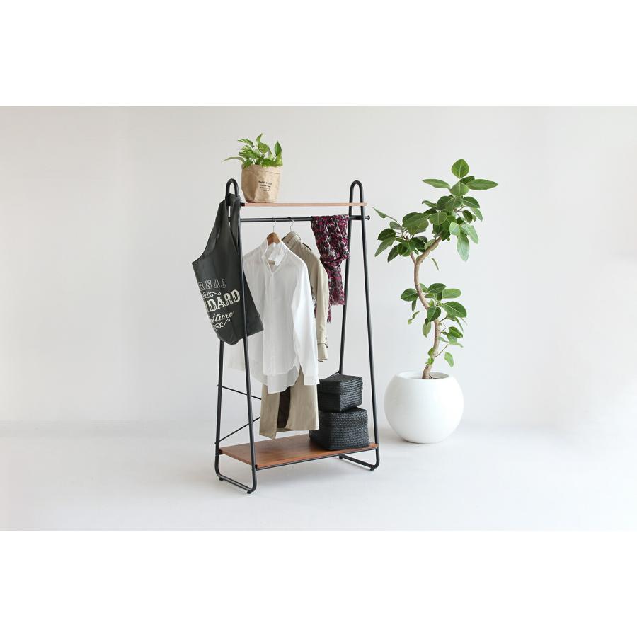 anthem Hanger Rack ハンガーラック 2段 黒 省スペース おしゃれ 木製