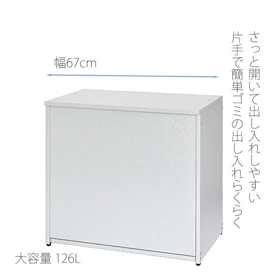 屋外ゴミ収納庫 幅67  ゴミストッカー 大容量 126L 物置 小型 屋外収納庫 ゴミボックス 倉庫 DIY 頑丈 ガルバリウム製 ごみ収納庫 日本製 足立製作所 | 足立製作所 | 01