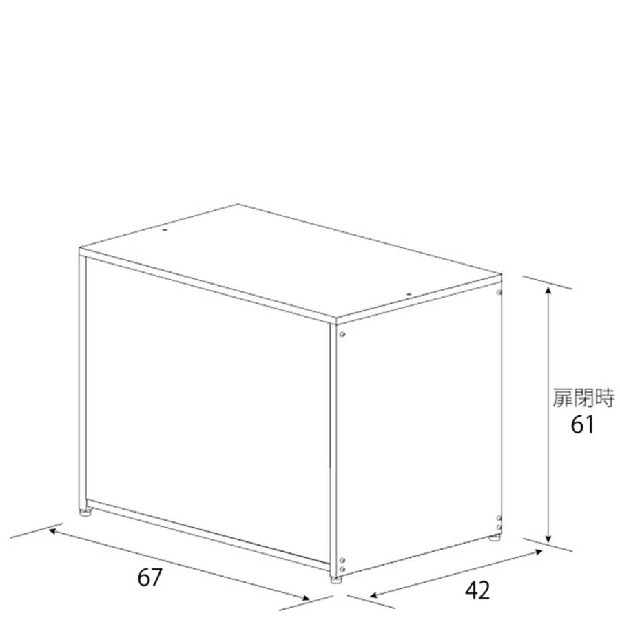 屋外ゴミ収納庫 幅67  ゴミストッカー 大容量 126L 物置 小型 屋外収納庫 ゴミボックス 倉庫 DIY 頑丈 ガルバリウム製 ごみ収納庫 日本製 足立製作所 | 足立製作所 | 04