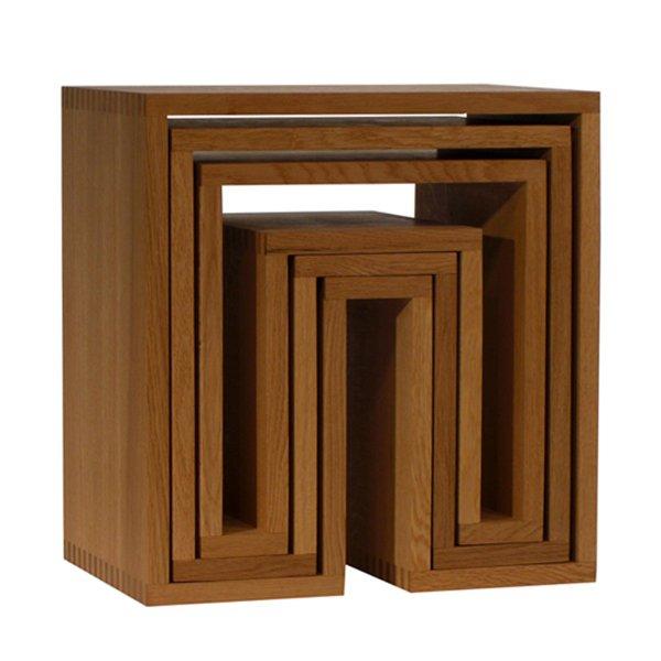 abode ３個セットネスティングテーブル クリア Nesting Tables 3pc.SET / ウー・バホリヨディン Ou Baholyodhin バホリヨデン SHOJIシリーズ ・の画像