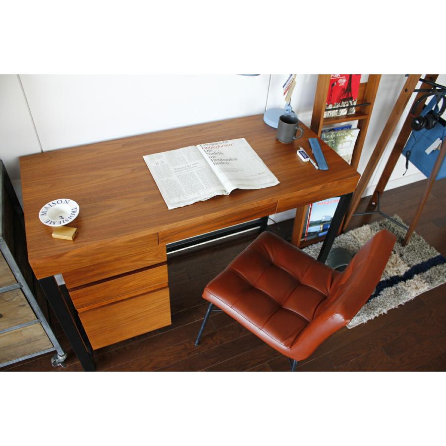木製デスク　ウォールナット色　学習デスク　レトロ　アンティーク風　北欧 Walnut Desk デスク おしゃれ パソコンデスク オフィスデスク 学習机