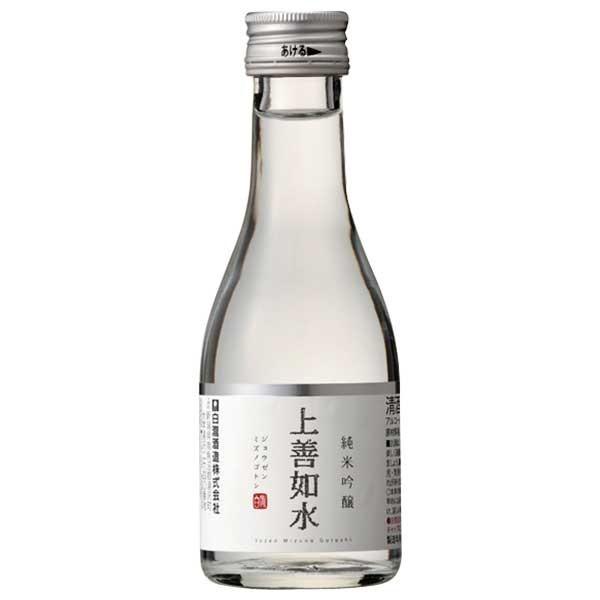 白瀧 上善如水 純米吟醸 180ml x 12本 ケース販売 送料無料 本州のみ 白瀧酒造 新潟県 OKN｜yo-sake