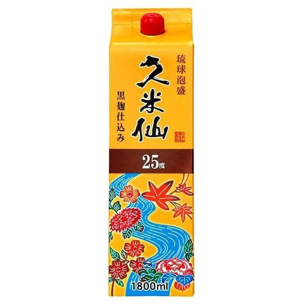上質で快適 6本 X 1800ml 1 8l 25度 久米仙パック 久米仙酒造 沖縄泡盛 泡盛 ケース販売 本州のみ 送料無料 泡盛 久米仙酒造 焼酎