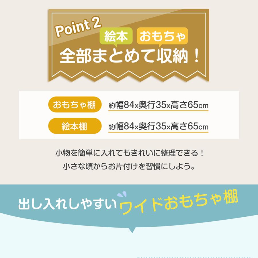 4in1 おもちゃ棚＆絵本棚 折りたたみ式 高さ調節 描きボード付き バスケットゴール 大容量 キッズ収納ラック おしゃれ 組立カンタン こども用_4