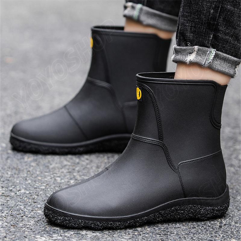 爆買 メンズ レインブーツ 防滑 ハイカット 防水 長靴 釣り 潮干狩り