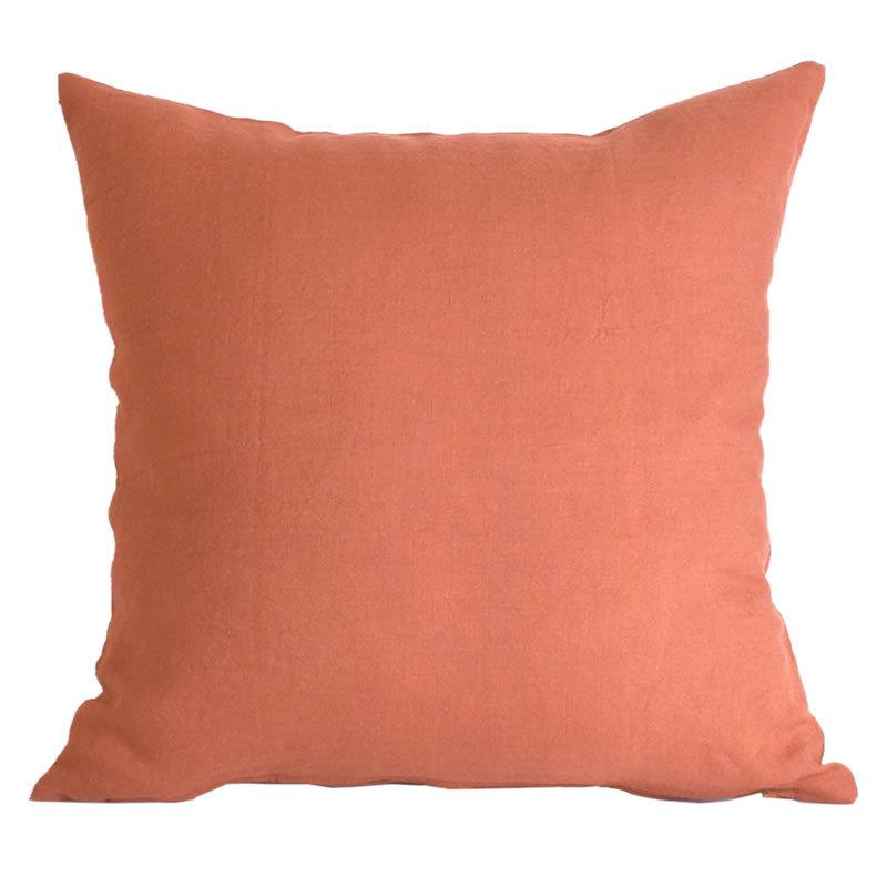 クッションカバー［35cm角］ベルギーリネン 天然染の自然派志向