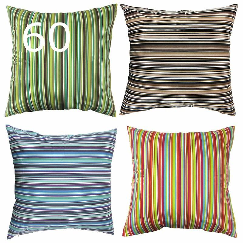 クッションカバー 60×60 ミラノストライプ イタリアンカラー 配色が