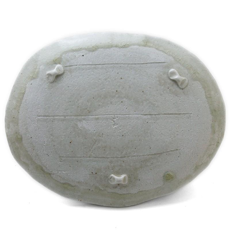 灰釉ビードロ小判皿・厚・有松進《中皿・20.5cm》 |  | 01