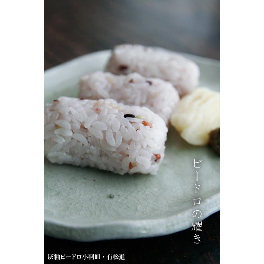 灰釉ビードロ小判皿・厚・有松進《中皿・20.5cm》 |  | 03