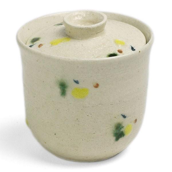 瀬戸焼：白釉点紋蓋付小碗・大・有松進《蓋物・小鉢・200ml・8.2cm》 | 